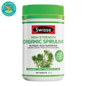 Viên uống tảo xoắn hữu cơ Swisse Organic Spirulina 200 viên