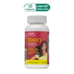 Viên uống Teen Multivitamin For Girls 12-17 GNC milestones 120 viên