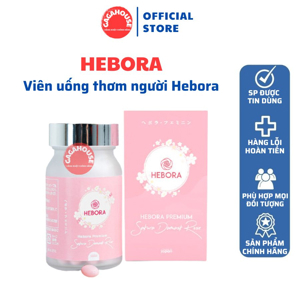 Viên uống thơm cơ thể Hebora Sakura Damask Rose