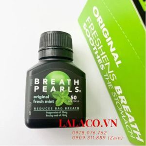 Viên uống thơm miệng Breath Pearls Original Freshens Breath Soothes The Stomach 50 viên