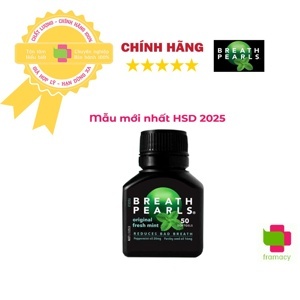 Viên uống thơm miệng Breath Pearls Original Freshens Breath Soothes The Stomach 50 viên