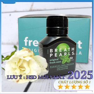 Viên uống thơm miệng Breath Pearls Original Freshens Breath Soothes The Stomach 50 viên