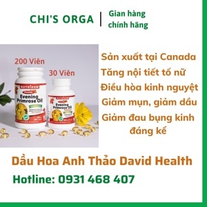 Viên uống tinh dầu hoa anh thảo David Health Evening Primrose 30 viên