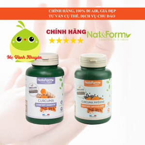 Viên uống tinh nghệ hữu cơ Nat & Form Curcuma Bio 200 viên