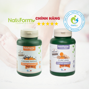 Viên uống tinh nghệ hữu cơ Nat & Form Curcuma Bio 200 viên