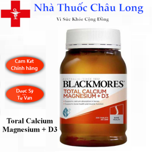 Viên uống tổng hợp Blackmores Total Calcium Magnesium + D3 - 200v