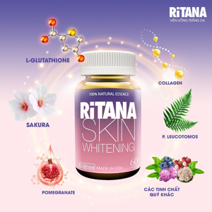 Viên uống trắng da Ritana Skin Whitening Ecogreen 60 viên