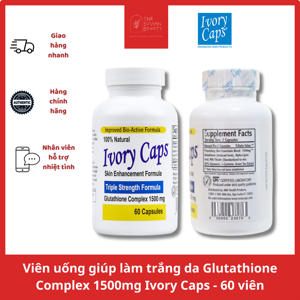 Viên uống trắng da Glutathione Complex Ivory Caps - 1500mg