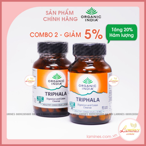 Viên uống Triphala Organic India hỗ trợ thanh lọc hệ tiêu hóa