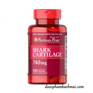 Viên uống vi cá mập Puritan's Pride Shark Cartilage 740mg 100 viên