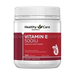 Viên uống Vitamin E Healthy Care 500IU hộp 200 viên của Úc