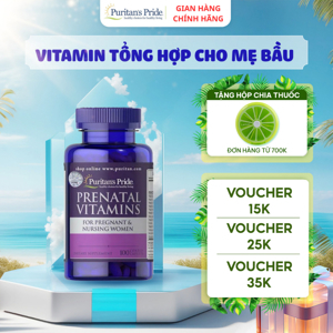 Viên uống Vitamin tổng hợp cho phụ nữ mang thai Puritan's Pride Prenatal Vitamins 100 viên