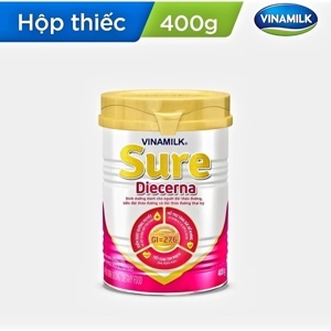 Sữa bột Vinamilk Diecerna - hộp 400g (hộp thiếc dùng cho người bị bệnh đái tháo đường, người ốm)