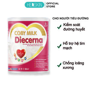 Sữa bột Vinamilk Diecerna - hộp 400g (hộp thiếc dùng cho người bị bệnh đái tháo đường, người ốm)