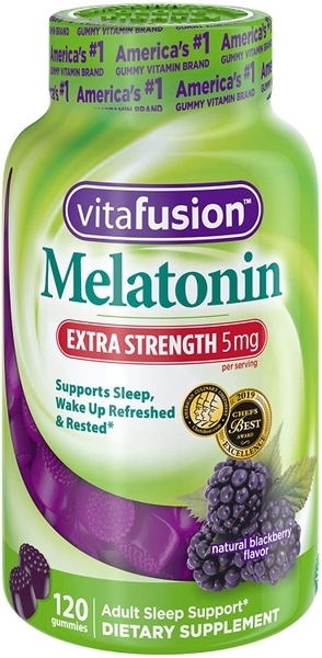 Vitafusion Melatonin – kẹo dẻo hỗ trợ điều trị mất ngủ hiệu quả, chống stress, 120 viên