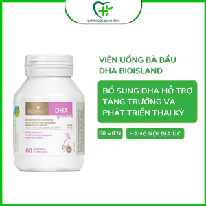 Viên uống bổ sung DHA cho bà bầu Bio Island for Pregnancy Úc hộp 60 viên