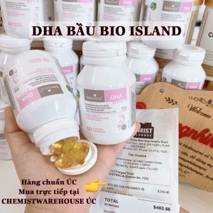 Viên uống bổ sung DHA cho bà bầu Bio Island for Pregnancy Úc hộp 60 viên