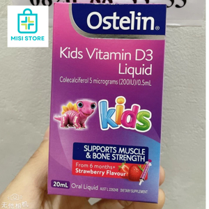 Vitamin D dạng nước cho trẻ em Ostelin Vitamin D Kids Liquid 20ml