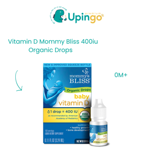 Vitamin D Organic Drops Mommy Mỹ – 3.24ml (Từ 0 -1 tuổi)