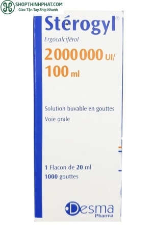 Vitamin D Sterogyl 100ml cho bé từ 0-18 tháng của Pháp - chống còi xương cho bé