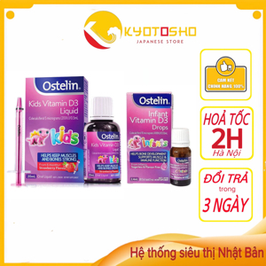 Vitamin hỗ trợ xương và đề kháng cho bé Ostelin Infant Vitamin D3 Drops 2.4ml của Úc