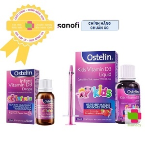 Vitamin hỗ trợ xương và đề kháng cho bé Ostelin Infant Vitamin D3 Drops 2.4ml của Úc