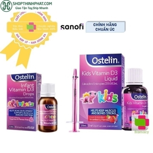 Vitamin hỗ trợ xương và đề kháng cho bé Ostelin Infant Vitamin D3 Drops 2.4ml của Úc