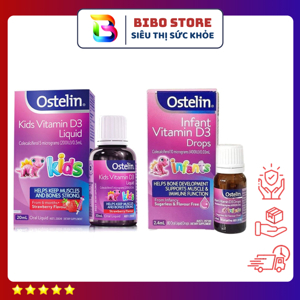 Vitamin hỗ trợ xương và đề kháng cho bé Ostelin Infant Vitamin D3 Drops 2.4ml của Úc
