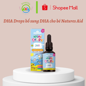 Vitamin Natures Aid DHA drop - 50ml, từ 3 tháng tuổi