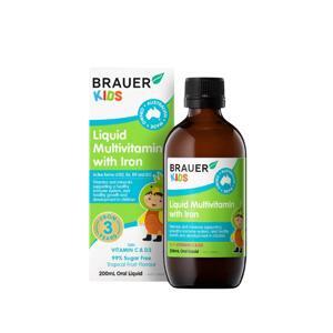 Vitamin tổng hợp Brauer Kids Liquid Multivitamin with Iron