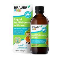 Vitamin tổng hợp Brauer Kids Liquid Multivitamin with Iron