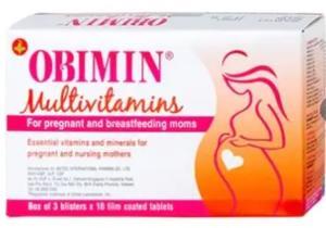 Thuốc bổ sung vitamin và khoáng chất cho bà bầu OBIMIN MULTIVITAMINS | Hộp 30 viên