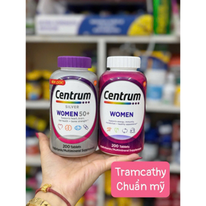 Vitamin tổng hợp cho phụ nữ Centrum Women - dưới 50 tuổi, hộp 200 viên
