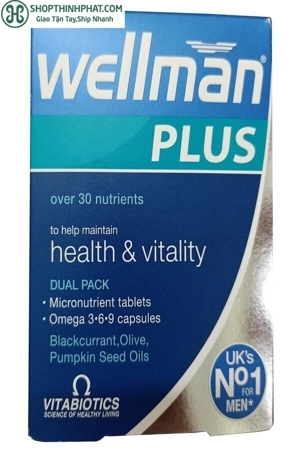 Vitamin Wellman Plus Omega 3,6,9 cho nam trên 20 tuổi