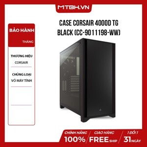 Vỏ máy tính - Case Corsair 4000D Tempered Glass