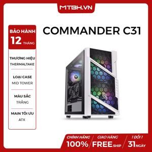 Vỏ máy tính - Case Thermaltake Commander C31 TG Snow ARGB Edition