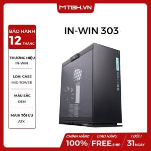 Vỏ máy tính IN WIN 303 White Tempered Glass Mid Tower