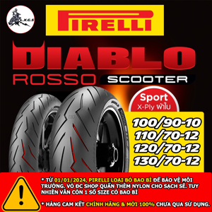 Vỏ Pirelli 120/70-12 Diablo Rosso Scooter