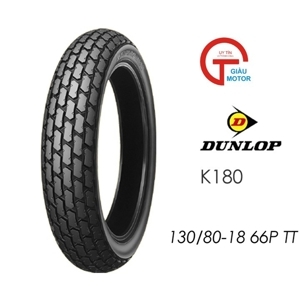 Vỏ xe máy DUNLOP 130/80-18 M/C 66P TT K180 Indo