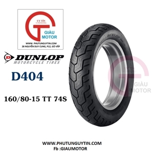 Vỏ Xe Máy Dunlop 160/80-15 M/C 74S D404 TT cho Honda SHADOW