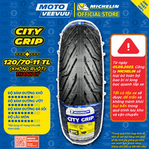 Vỏ xe Michelin City Grip 120/70-11 TL Thái Lan