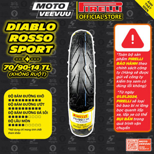 Vỏ xe Pirelli 70/90-14 Diablo Rosso Sport