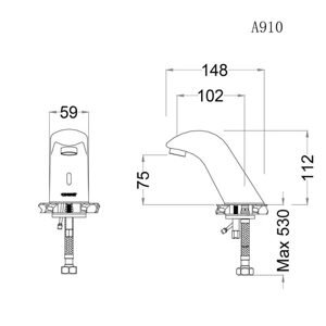 Vòi Cảm Ứng Lavabo Ceasar - A910