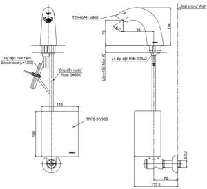 Vòi cảm ứng nước lạnh Toto TEN40ANV900/TN78-9V900/TVLF405