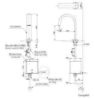 Vòi cảm ứng tự động Toto TLE24006A