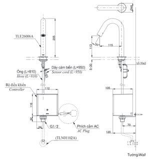 Vòi cảm ứng tự động Toto TLE26006A