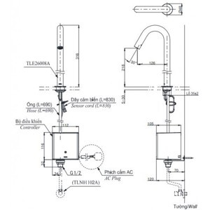 Vòi cảm ứng tự động Toto TLE26008A