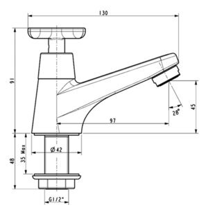 Vòi chậu 1 đường lạnh American Standard WF-T701