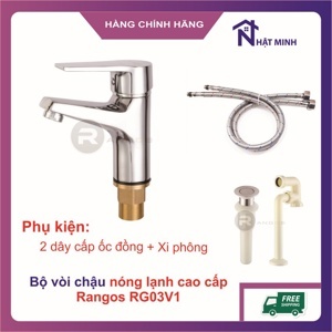 Vòi chậu lavabo 1 lỗ Rangos RG-03V1