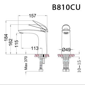 Vòi chậu lavabo Caesar B810CU nóng lạnh